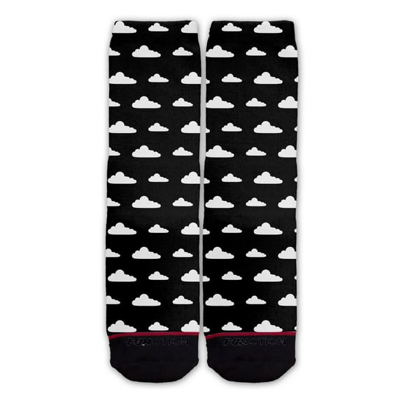 Function - Black All Over Clouds Pattern Sock