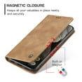 thumbnail image 5 of Dteck Wallet Case for Google Pixel 8, Handmade Retro Durable Soft PU Leather Magnetic Closure Flip Anti-Fall Shockproof Case with Kickstand and Card Slots Protective Cover for Google Pixel 8, Brown, 5 of 5