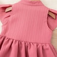 thumbnail image 6 of hengsof Girls Flutter Sleeve Dress Toddler Elegant Ruffle Button Down Casual Dresses, 6 of 8