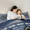 thumbnail image 5 of jejeloiu Vintage Aztec Rhombus Queen Comforter Set,Retro Geometric Triangle Bedding Sets,Wild Animal Bear Bedding Comforter Set For Adults,Ultra Soft Home Decor Reversible,3-Piece, 5 of 8