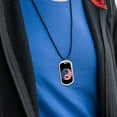 thumbnail image 3 of USA Patriotic Yin and Yang American Flag Military Dog Tag Pendant Necklace with Cord, 3 of 4