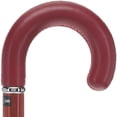 thumbnail image 5 of Royal RC Canes Burgundy Leather Tourist Handle on Exotic Padauk Wood Shaft with Silver Collar – 38” Walking Cane – Comfortable Grip Canes for Men and Canes for Women, 5 of 7