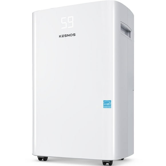 Kesnos 80 Pintas 5000 Pies Cuadrados. Pie. Deshumidificador Energy Star Para El Hogar, Sótano, Dormitorio, Baño Con Manguera De Drenaje Y Tanque De Agua De 1,42 Galones Con Pantalla Frontal, Temporiza