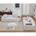 thumbnail image 4 of Luckhao 2-Piece Boucle Cloud Sofa Set with End Table, 3+2 Seater for Living Room & Small Spaces, 4 of 27