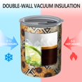 thumbnail image 2 of 12oz Coffee Tumblers Geometric Flower Pattern Stainless Steel Vacuum Insulated Travel Tumbler Coffee Cups Mug with Lid and Straw with Cleaning Brush for Cold & Hot Drinks, 2 of 5