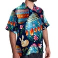 thumbnail image 2 of Easter Men's Short Sleeve Printed Poplin Shirt with Spread Collar Tops - Casual Button Down Summer Beach Shirt for Men and Women, 2 of 6