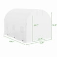 thumbnail image 5 of Homall 10 x 6.5 ft Patio Greenhouse with Zippered Door & 6 Roll-up Windows, Outdoor Walk-in Tunnel Greenhouse with Galvanized Frame & Waterproof , White, 5 of 7
