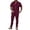 Wine, variant on Glisme Mens 2 Piece Sets Summer Outfits Casual Fashion Button Short Sleeve Pocket Shirt Pants Suit Trend Matching Set