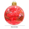 thumbnail image 2 of HUISZJ 24 inch Giant Inflatable Christmas Ball, Red Santa Claus Pattern Xmas Plastic Ball, Christmas Tree Hanging Ornament for Party Home Decor, 2 of 8