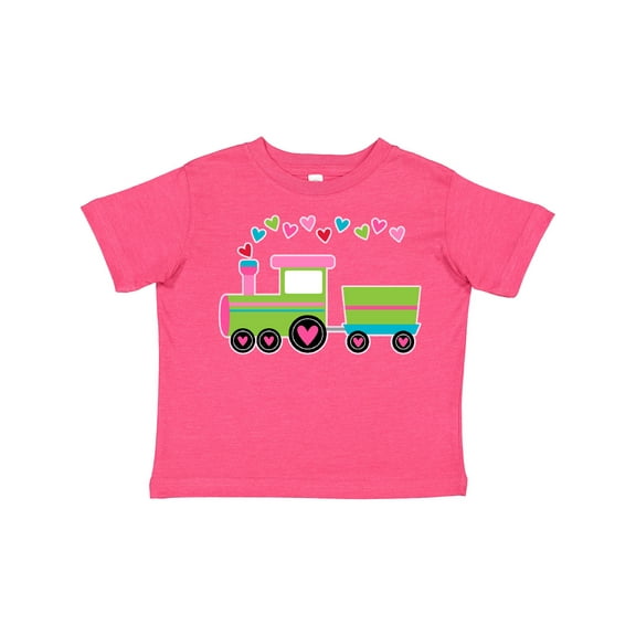 Inktastic Valentine Heart Train Boys or Girls Toddler T-Shirt