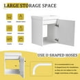thumbnail image 4 of Gzxs White Vanity Set, 18" Floating Bathroom Base Cabinet with Ceramic Sink Combo, Wall Mounted Storage Cabinet with Soft-Close Door for Small Space, 4 of 10