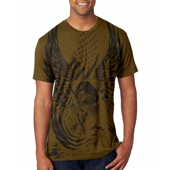 Screaming Eagle American Flag Mens Soft T Shirt