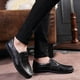 thumbnail image 2 of Venta de liquidación de zapatos casuales de cuero genuino para hombres, mocasines de marca de lujo 2021, mocasines transpirables sin cordones para conducir en negro Sincero Electrónica, 2 of 2