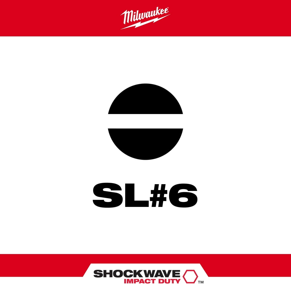 Milwaukee Tool Shockwave 2" Impact Slotted 1/8" Power Bits (25PK)