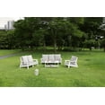 thumbnail image 6 of Kevinplus HIPS Loveseat with Cushion, Wood Grain Outdoor Garden Sofa,White/Grey, 6 of 8