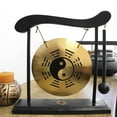 thumbnail image 3 of Mini Desktop Gong - Table Wind Chime Percussion Instrument with Mallet, Taiji Symbol & Chinese Gossip Chart, Ideal for Home Decor or Housewarming Gift, 3 of 7
