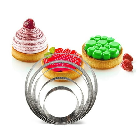 

Beechoice Round Stainless Steel Cake Mold Dessert Mousse Mold Tarts Circle Baking Mould