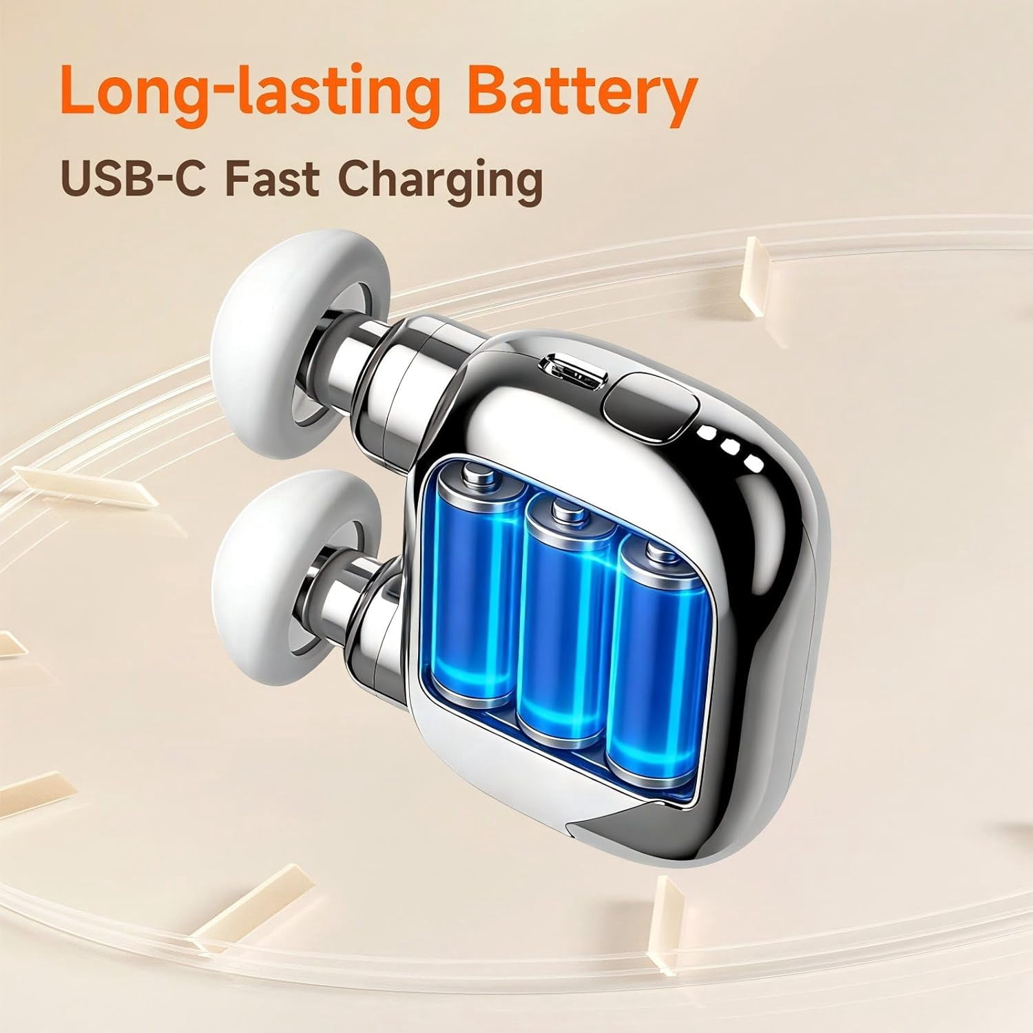 Dual-Head Mini Massage Gun, High-Power Portable Handheld Massager with 6 Heads