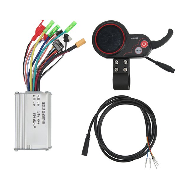 Controlador sin escobillas de Motor eléctrico Kit de controlador sin escobillas de Motor BOROCO 36V 350W con medidor de pantalla LCD impermeable para bicicleta eléctrica