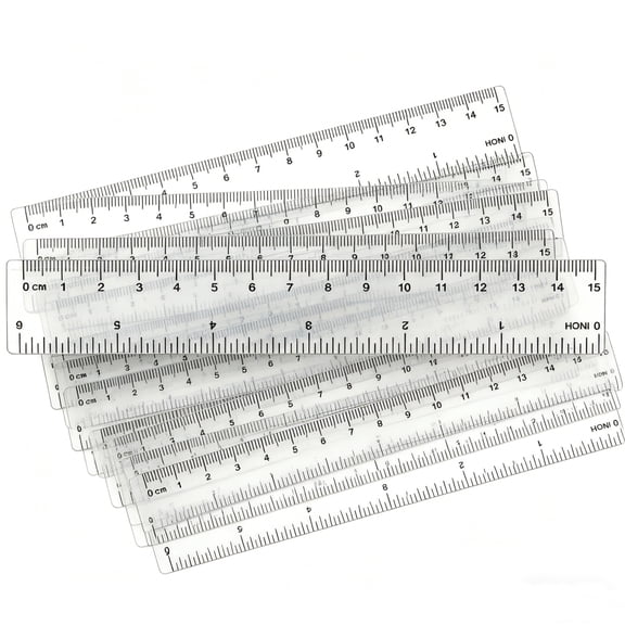 Topboutique Clear Plastic Straight Rulers Flexible Rulers Small Ruler Transparent Ruler Measuring Tool Rulers Bulk for Office,Bend-Resistant & Shatterproof,20 Pcs