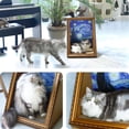 thumbnail image 3 of Pintura al óleo de doble cara con rascador Cat House RAKKIHORU, 3 of 6
