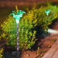 thumbnail image 4 of Decoración de camino de jardín nocturno vibrante con luces LED solares coloridas con forma de lirio, 4 of 8
