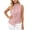 Pink, variant on Womens Summer Tank Tops Sleeveless Camisole Shirts with Irregular Hem Ruffle Pleated Work Business Blouses