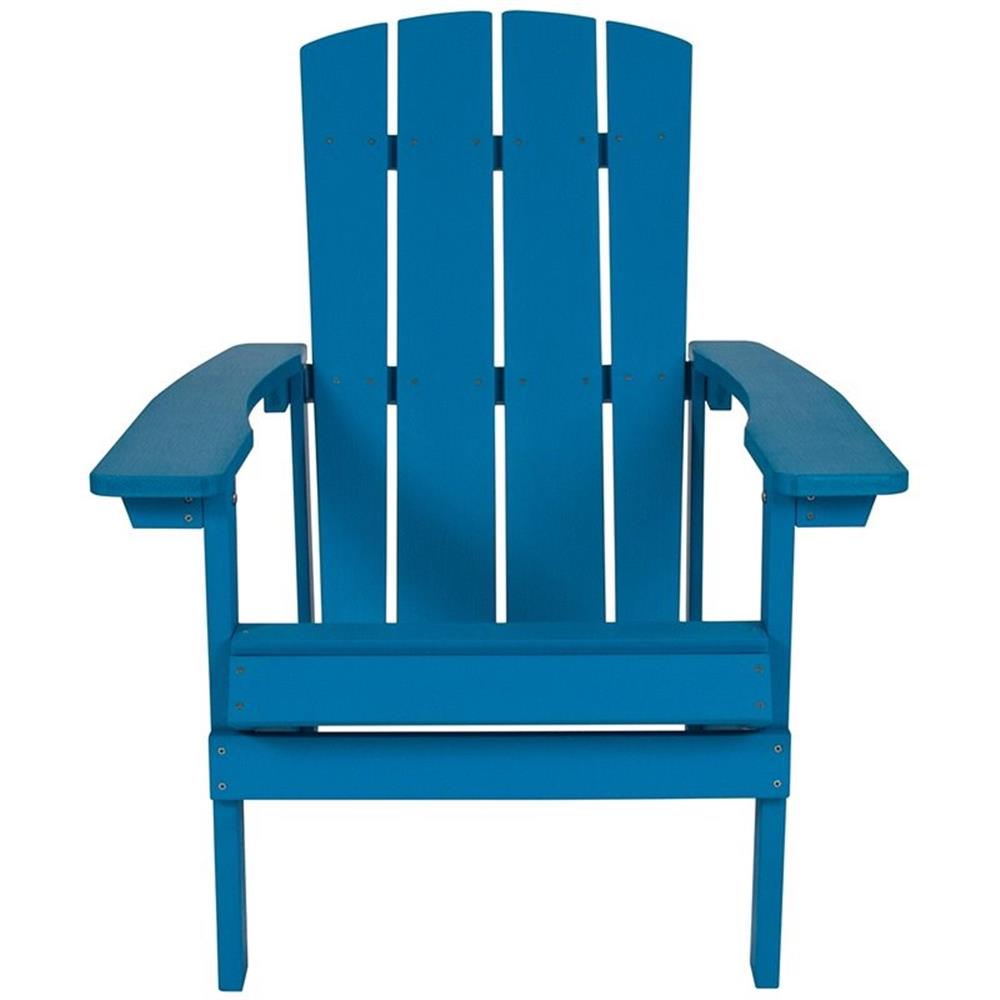 Home Square 2 Piece Faux Wood Adirondack Chair Set In Blue
