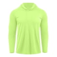 thumbnail image 5 of COSFO Athletic T-Shirt for Men Long Sleeve Dry Fit Solid Workout Hoodie Shirt Hooded Sun Protection Slim Fit Moisture Wicking Pullover Shirts for Men, 5 of 5
