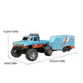 thumbnail image 3 of Mini Camión Teledirigido RC Monster Car 4GHz Camión Recargable Aleación Remolque Mini RC Bewildely, 3 of 6