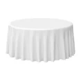 thumbnail image 3 of Mantel redondo blanco con cubierta superpuesta, mantel de tela suave, para bodas, decoración de hoteles, varios tamaños opcionales, 145-335 cm, 3 of 5