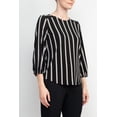 thumbnail image 3 of Adrianna Papell Women's 3/4 Sleeve Stretch Soft Blouse, Black XL, 3 of 8