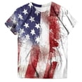 thumbnail image 4 of felwors Women's 250th Anniversary Print Shirt Bald Eagle and USA Flag Patriotic Tshirt (White, L), 4 of 7