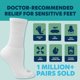 thumbnail image 3 of Calcetines para diabéticos Doctor's Choice para hombre, color blanco, 4 pares, talla XL, 3 of 6