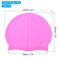 thumbnail image 2 of Uxcell Silicone Swim Caps Unisex NonSlip Pool Caps Waterproof Elastic Swimming Hats Pink 2 Pack, 2 of 5