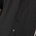 thumbnail image 6 of Men's Shirt, Short Sleeve Button Down Collar Striped Shirt with Pocket, Lightweight and Wrinkle Resistant Casual Summer Wear, 6 of 9