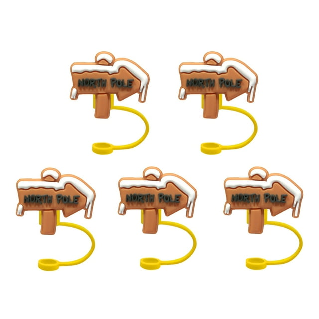 Ramiter Bouchons de Paille en Silicone Breloques de Paille pour Pailles Décoration de Fête Dessus de Paille Breloques Décoration