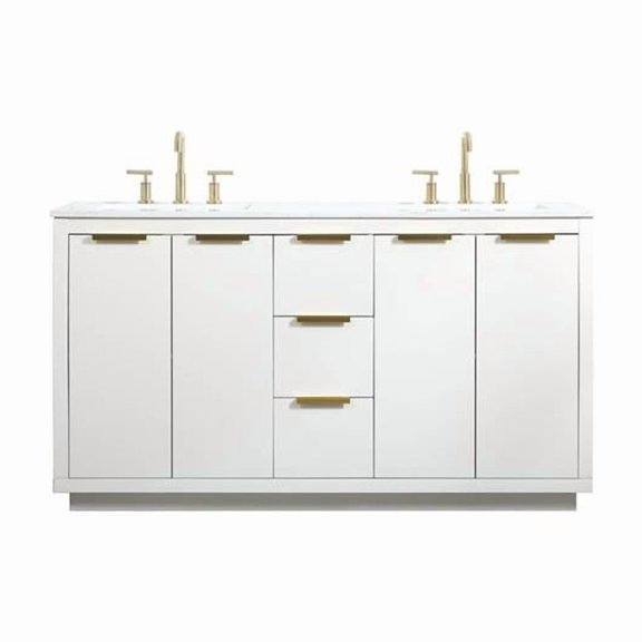 34 x 22 x 60 in. Blake Double Bathroom Vanity in White