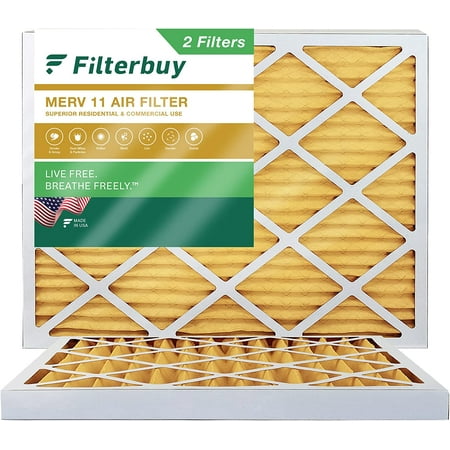 

Filterbuy 28x30x2 MERV 11 Pleated HVAC AC Furnace Air Filters (2-Pack)