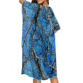thumbnail image 4 of HELLHERO Tree Branches Bathing Suit Cover Up Polyester Sexy Free Size Long Kimono Swimsuit Cover Up for Women, 4 of 6