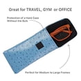 thumbnail image 3 of Eyeglass Case Top Closure, Slip In Eyeglass Case Soft Faux Ostrich Leather Fits Large Glasses, Women Men, 3 of 9
