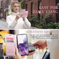 thumbnail image 3 of Leather Case for Samsung Galaxy S20FE Card Slot Folio Flip Wallet Case for Samsung Galaxy S20FE Premium PU Magnetic Kickstand Cover Soft TPU Inner Case Pink, 3 of 13