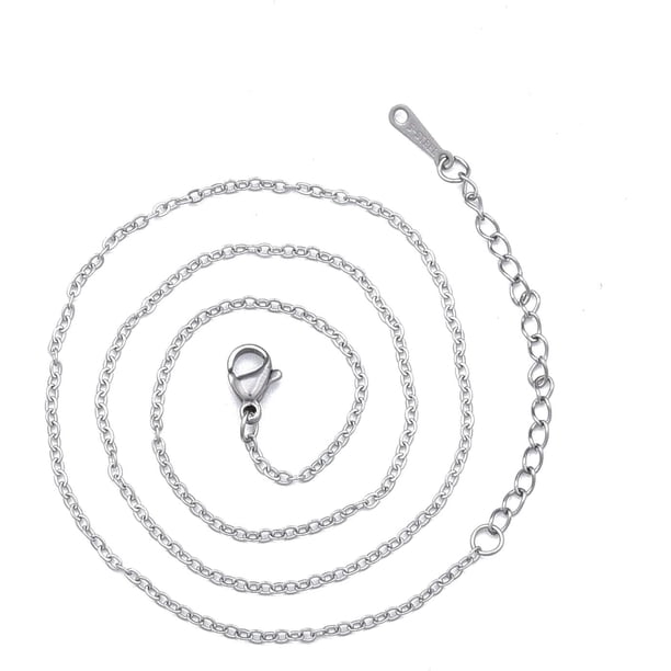 Collar de cadena de cable de 10 hebras de acero inoxidable 304 para hombres y mujeres