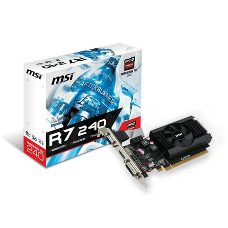 Black Dvi Graphics Card - MSI R7 240 2GD3 LP Radeon R7 240 2GB DDR3 PCIe Graphics Card R72402364P