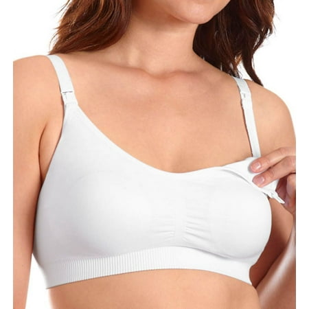 Women s Leading Lady 477 Santoni Wirefree Nursing Bra (White M)
