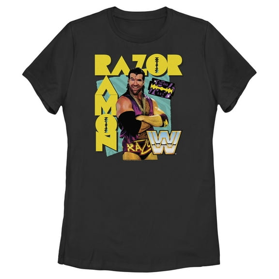 Women's WWE Razor Ramon  Graphic Tee Black X Large