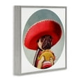 thumbnail image 3 of Stupell Industries Pug in Sombrero with Taco Animals & Insects Painting Gray Framed Art Print Wall Art, 12 x 12, 3 of 9