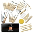 thumbnail image 2 of 7 Elements 42-Piece Pottery, Clay and Sculpting Tool Set, Complete Kit for Modeling, Carving, and Ceramics, 2 of 7