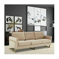 thumbnail image 2 of Modern Velvet Sofa - Mid-Century Design with Gold Legs - Comfortable Living Room Couch, 2 of 7