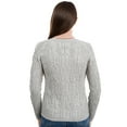 thumbnail image 5 of SAOL Aran Wool Button Up Cardigan Sweater Women's Irish Cable Knitted Jacket with Pockets, 5 of 6